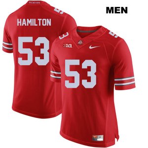 Men's NCAA Ohio State Buckeyes Davon Hamilton #53 College Stitched Authentic Nike Red Football Jersey XS20O55CX